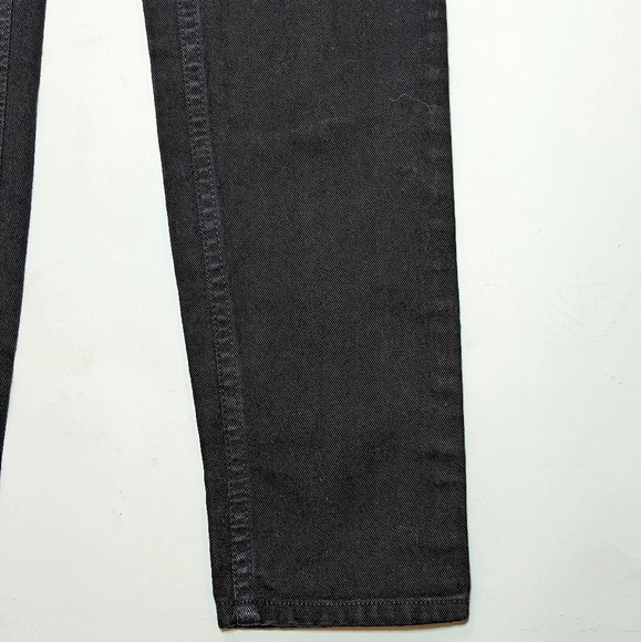 Vintage Y2K Black Straight Leg Classic Denim Jeans Cotton - 8L - Picture 9 of 10